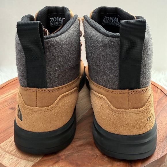 The North Face Men's DryVent Waterproof Winter Boots Tan Suede Sz 14 Larimer Mid - Picture 4 of 11